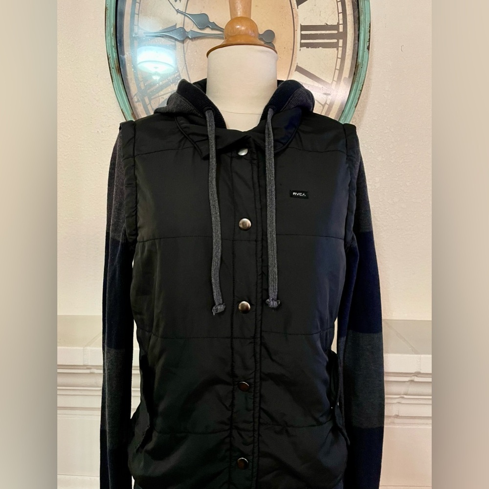 RVCA Black & Gray Puffer Jacket